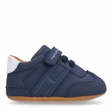 TOMMY HILFIGER low cut velcro sneakers αγκαλιάς παιδικό T0B9-34055-1269A474 μπλε